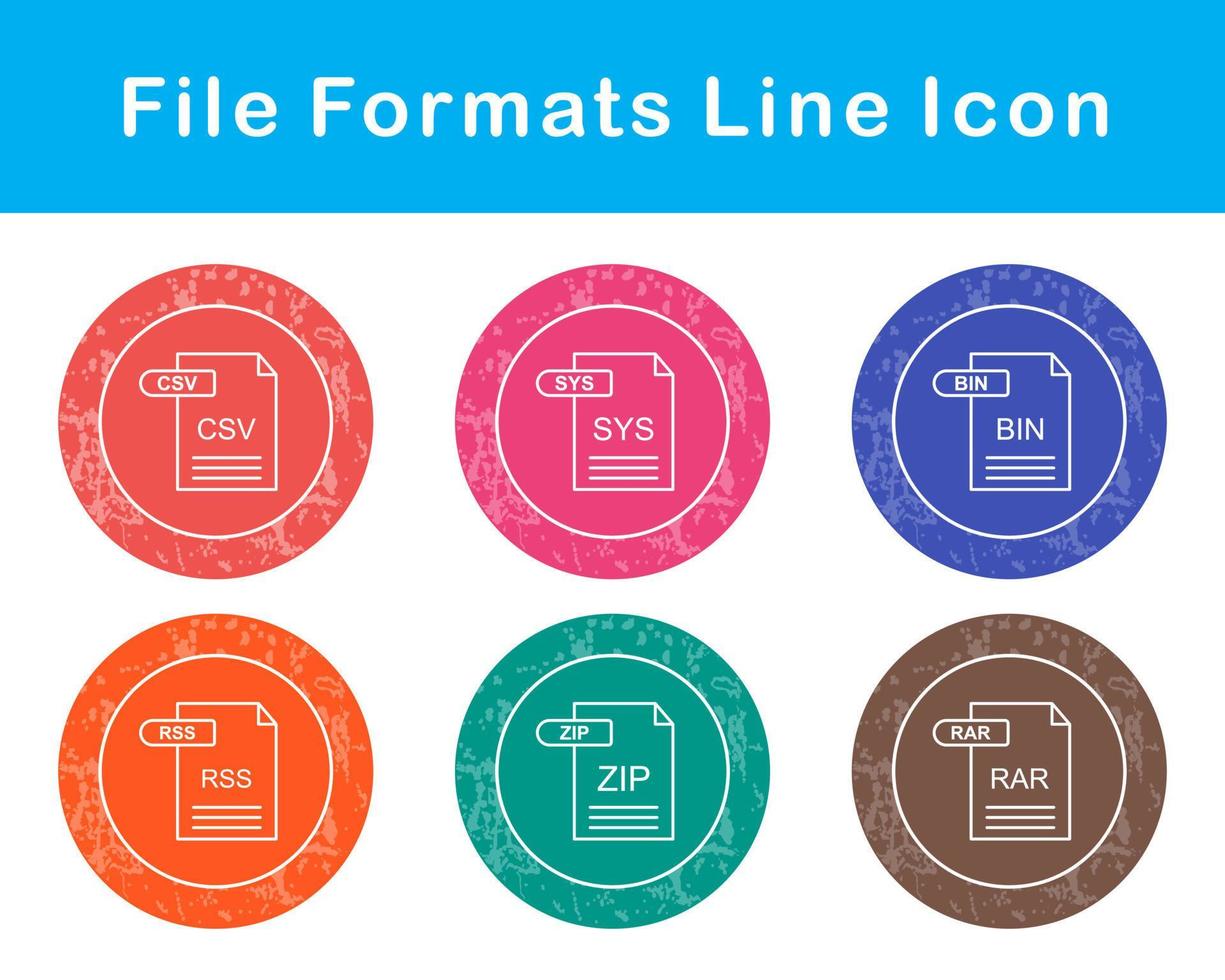 archivo formatos vector icono conjunto