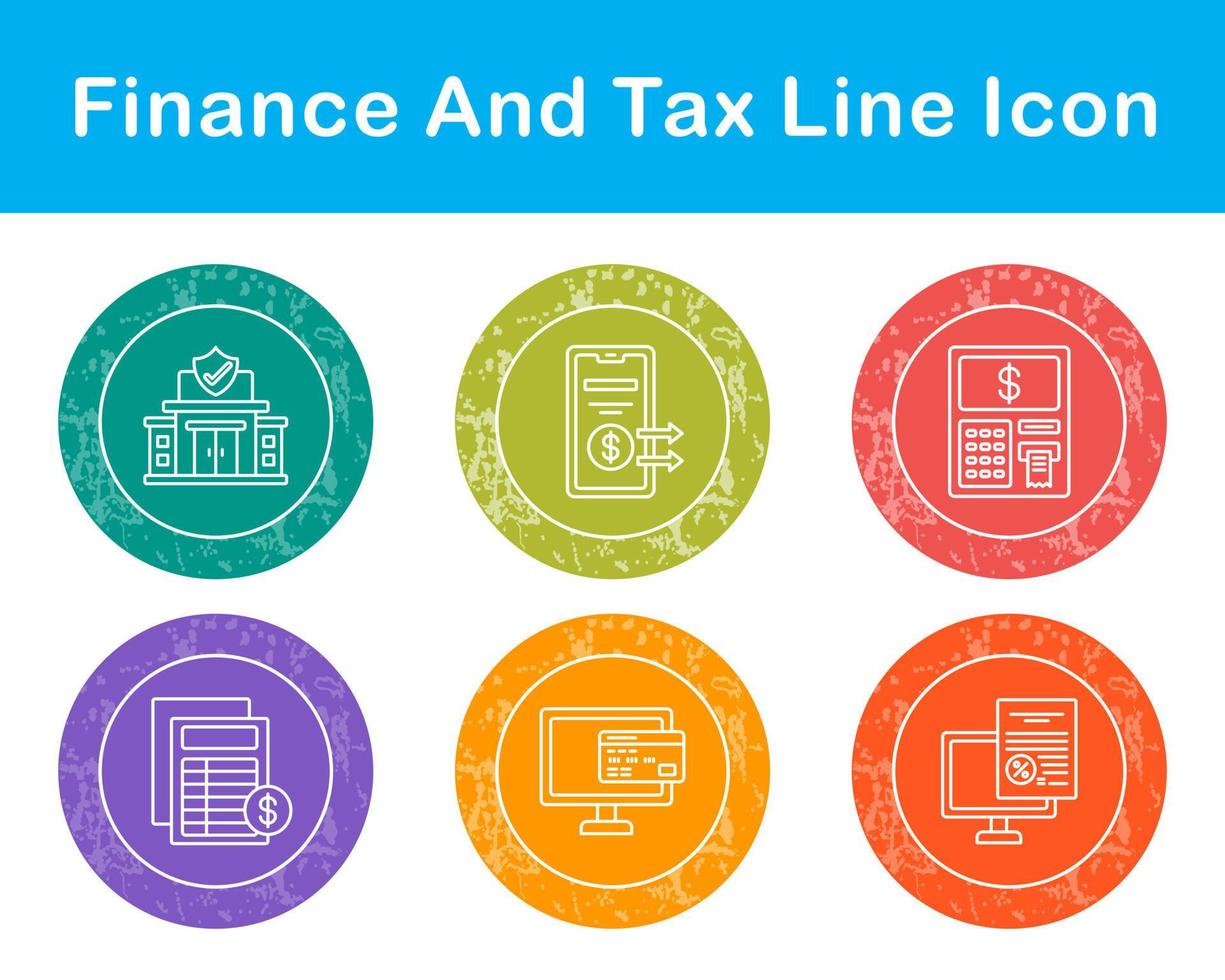 Finance And Tax Vector Icon Set