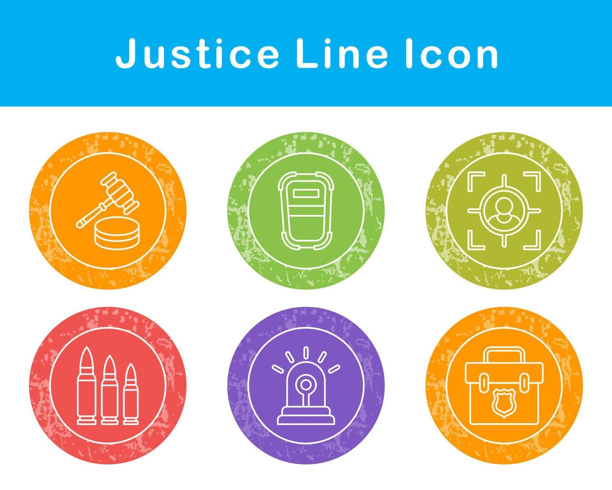 Justice Vector Icon Set