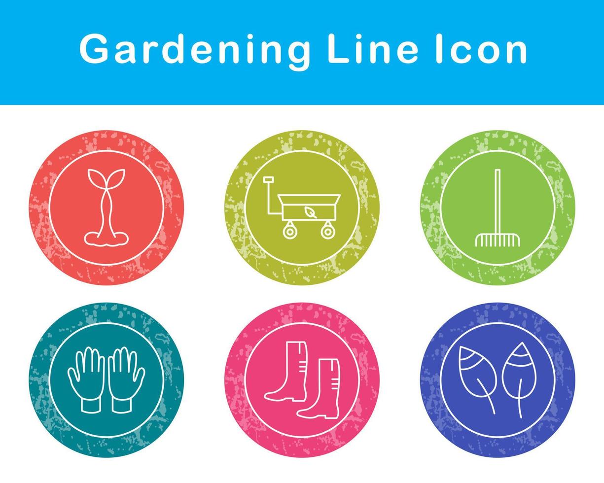 jardinería vector icono conjunto