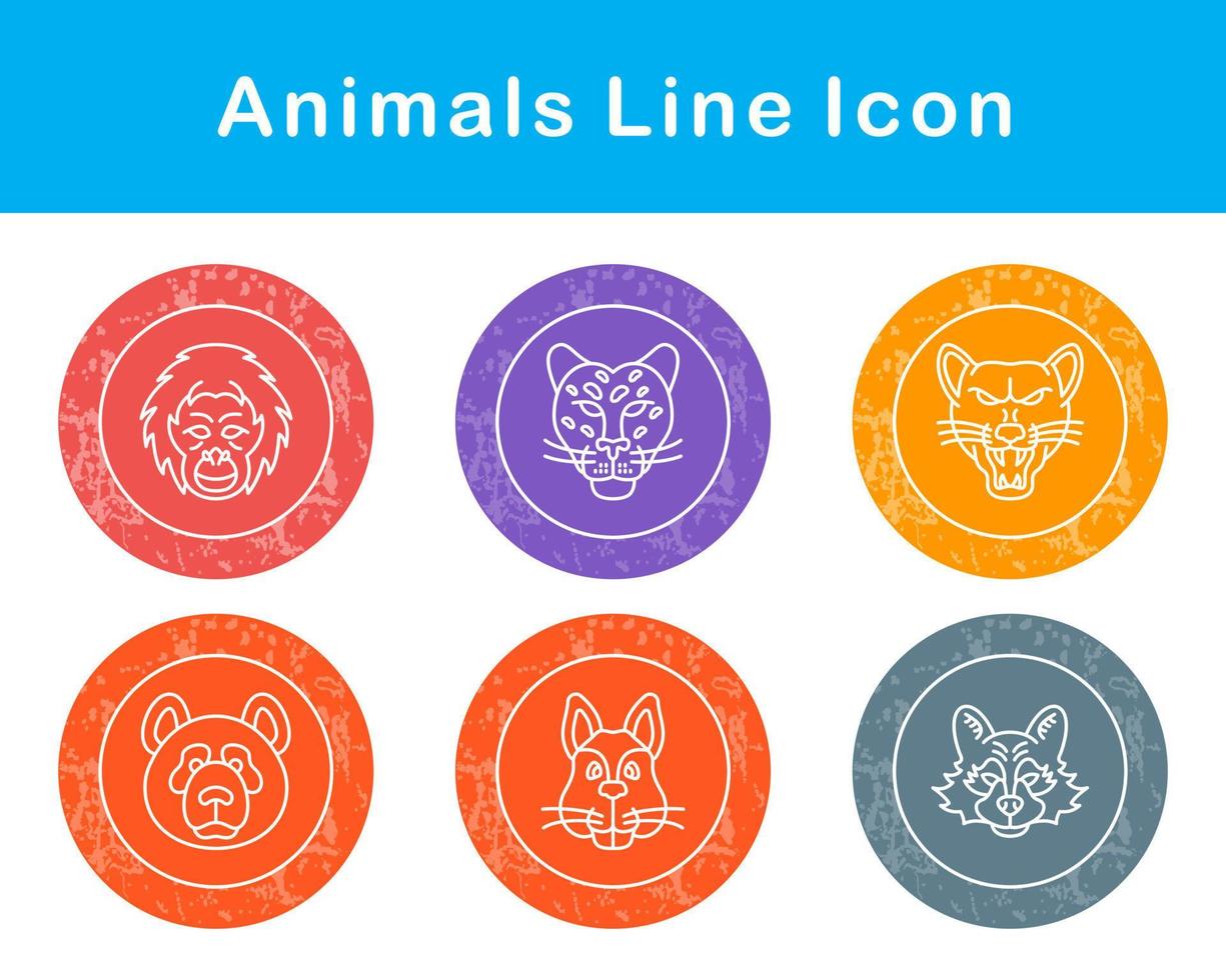 animales vector icono conjunto