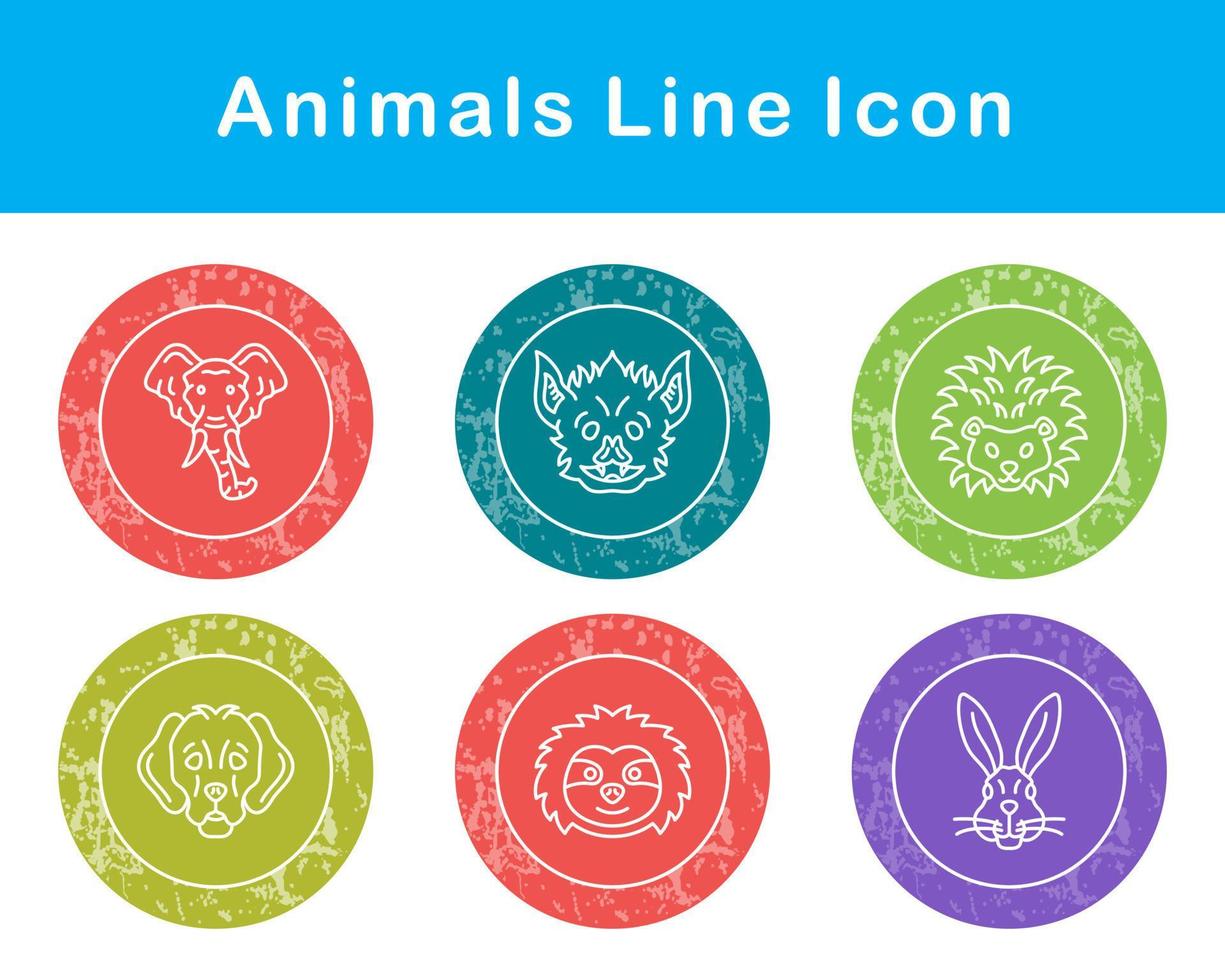 animales vector icono conjunto