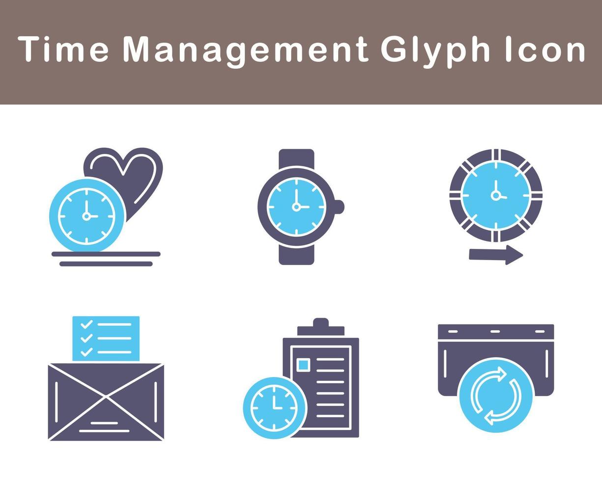 Time Management Vector Icon Set