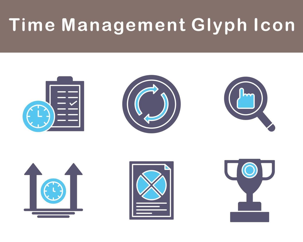 Time Management Vector Icon Set