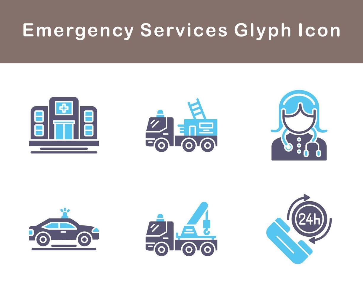 Emergency Services Vector Icon Set