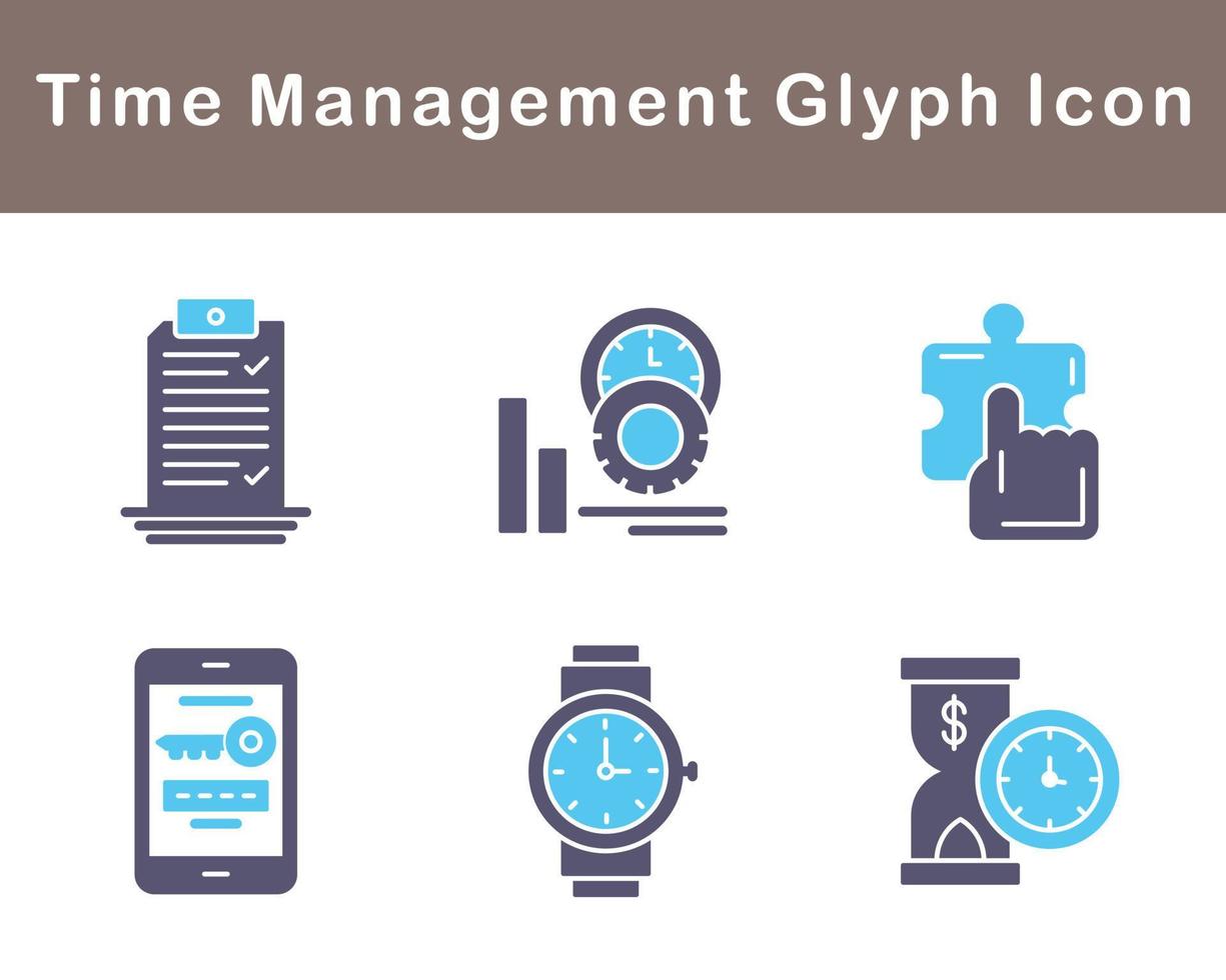 Time Management Vector Icon Set