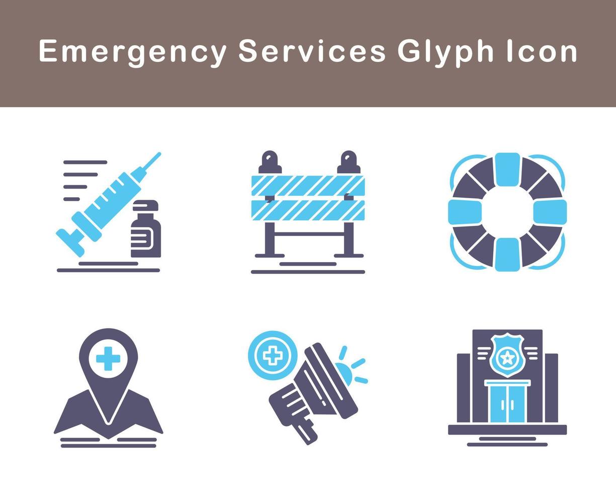 Emergency Services Vector Icon Set