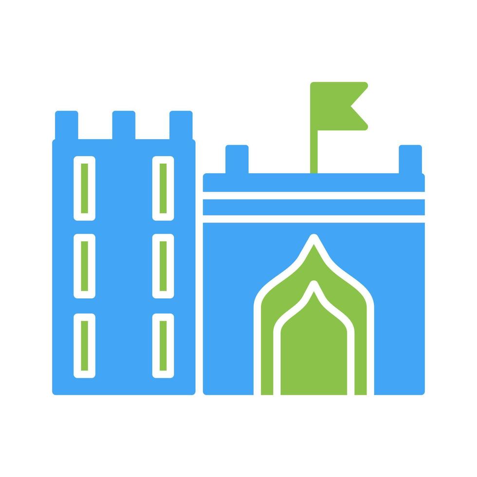 Castle with Flag Unique Vector Icon
