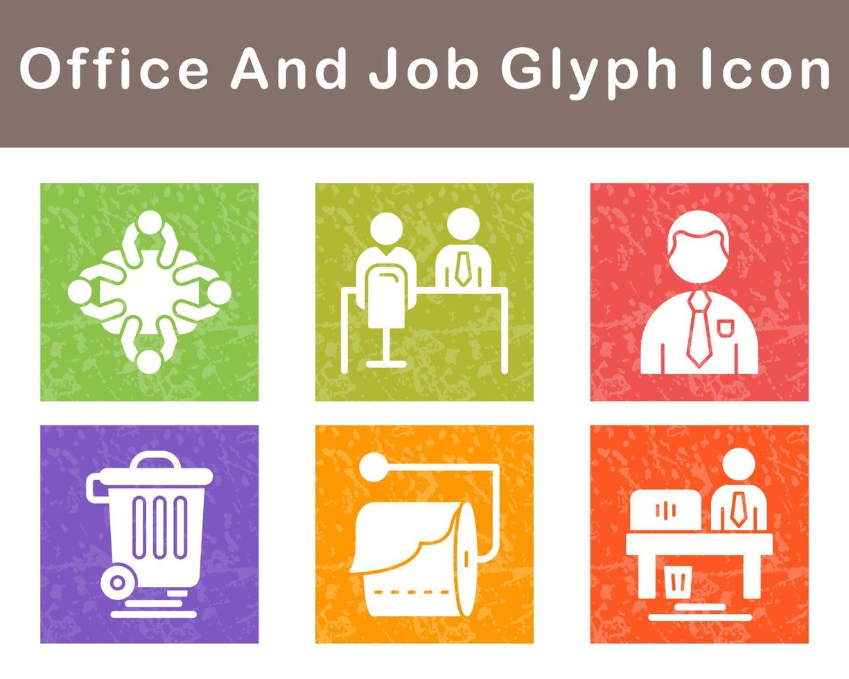 Work Office And Job Vector Icon Set