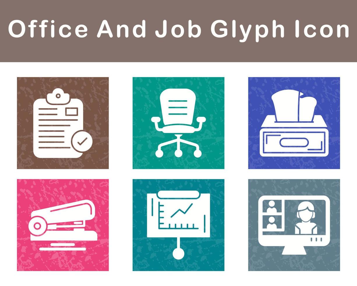 Work Office And Job Vector Icon Set