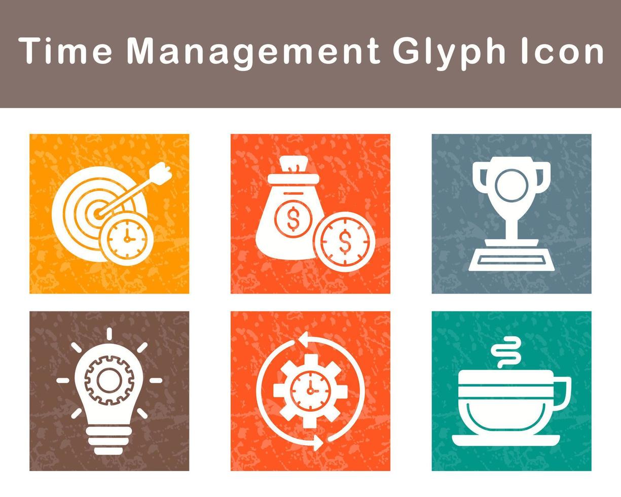 Time Management Vector Icon Set