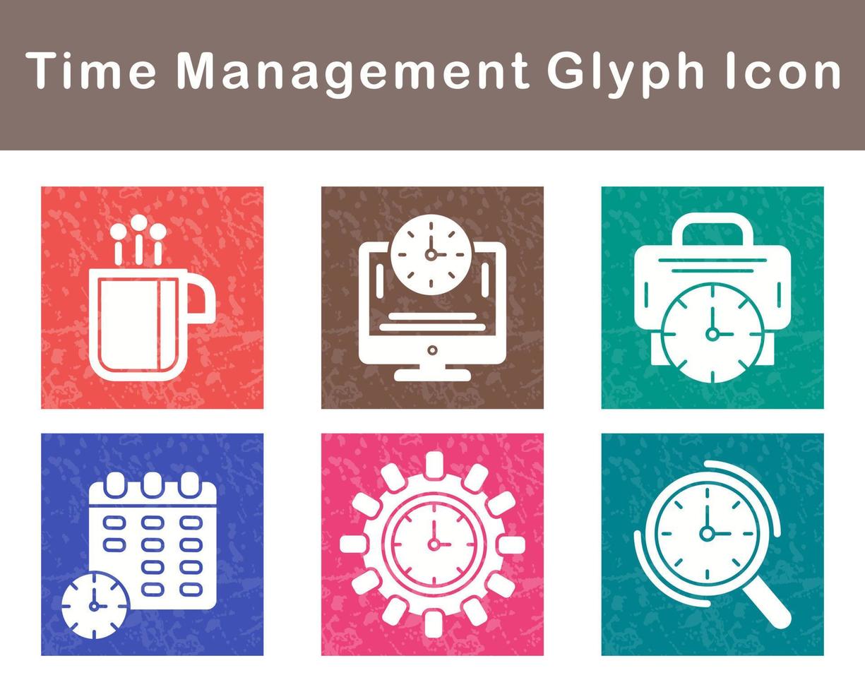 Time Management Vector Icon Set