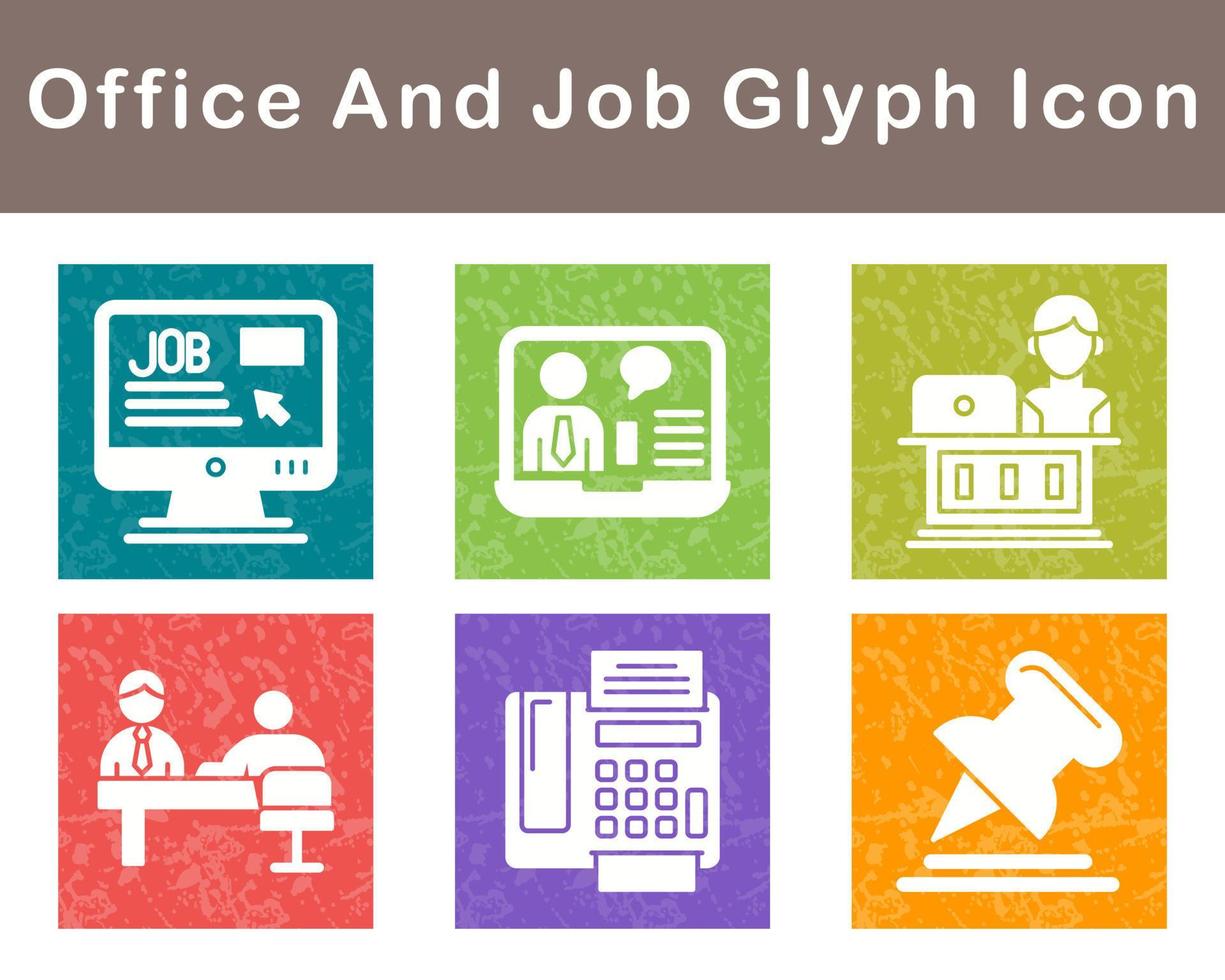 Work Office And Job Vector Icon Set