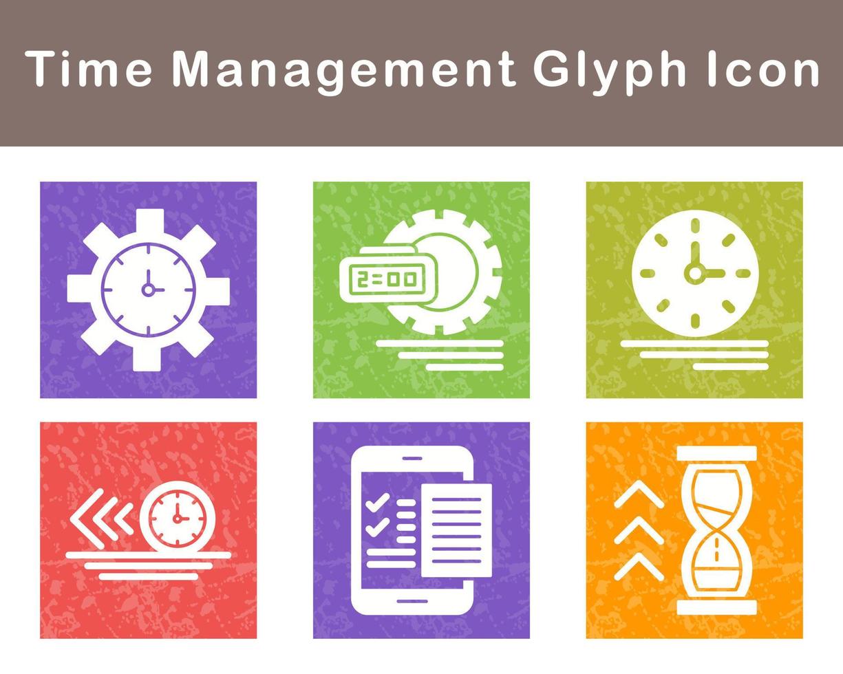 Time Management Vector Icon Set