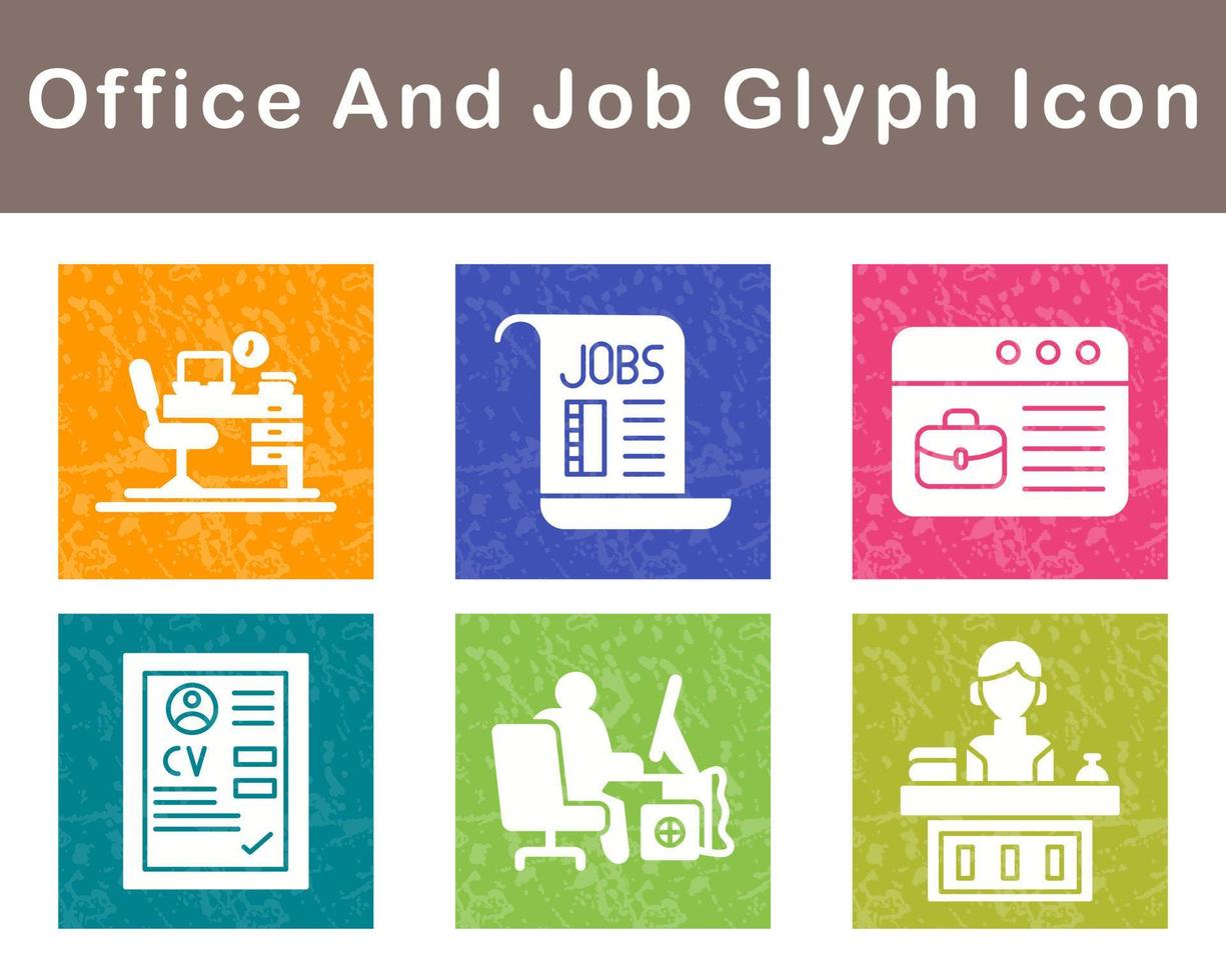 Work Office And Job Vector Icon Set