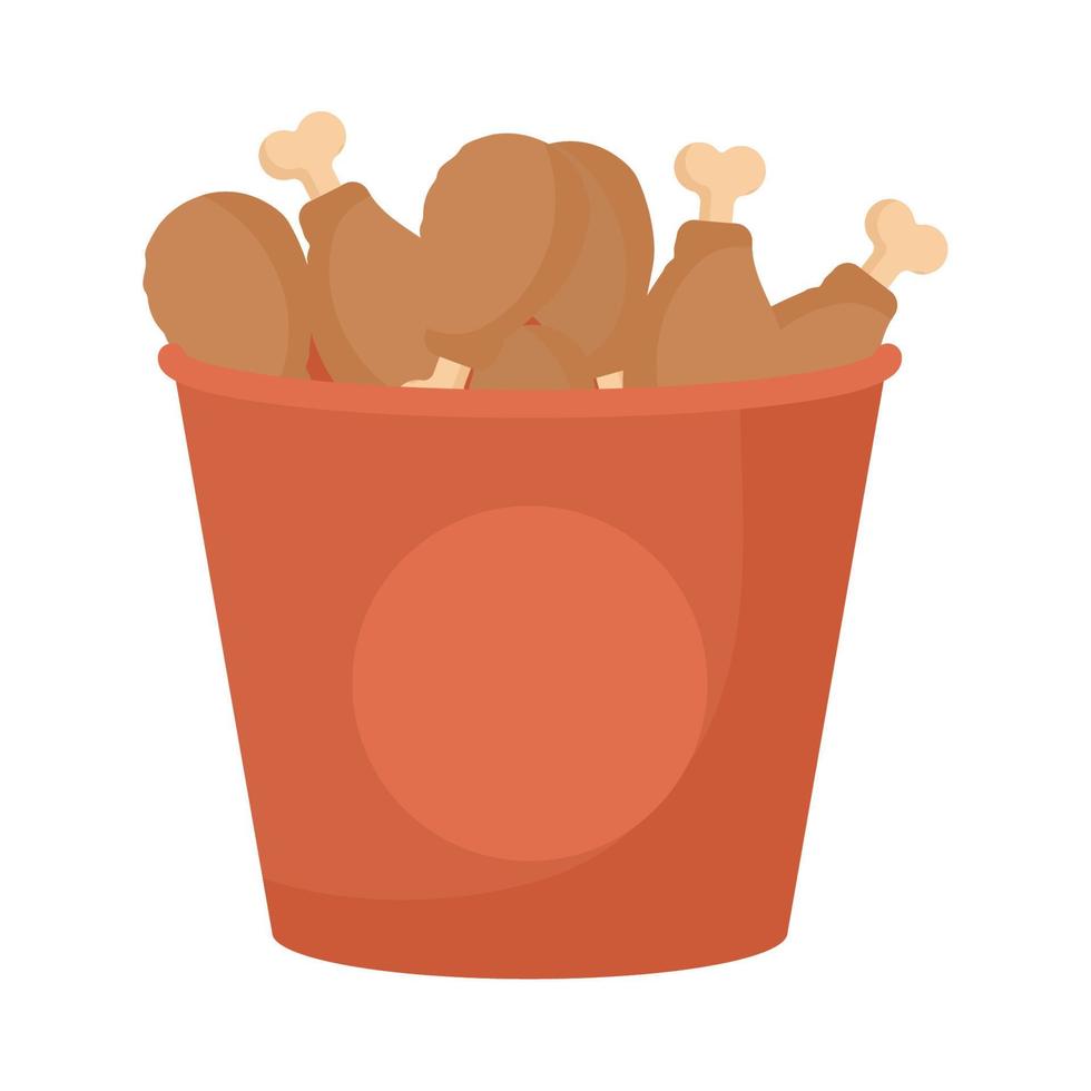 chicken bucket design vector