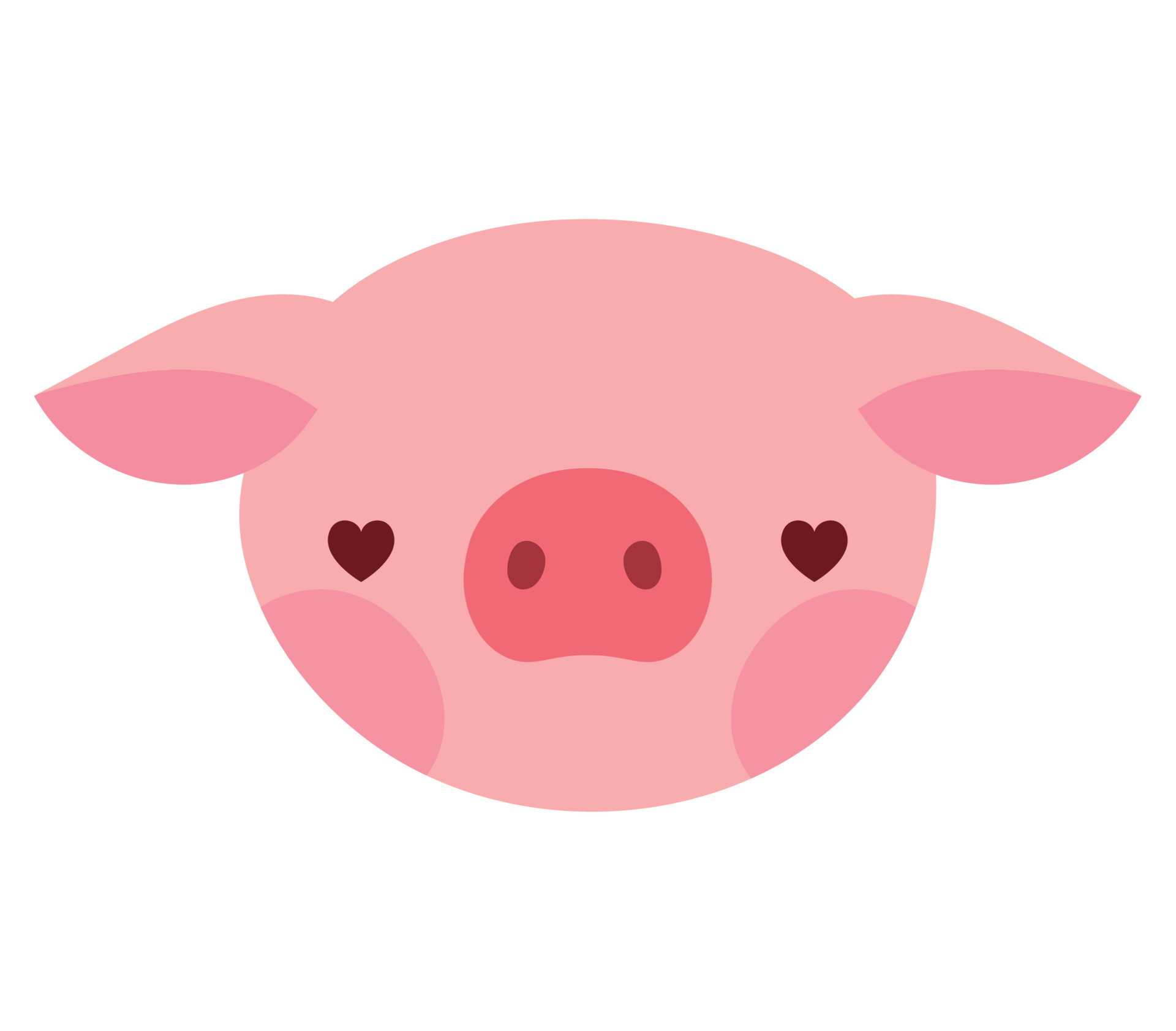 pig with heart eyes 21394964 Vector Art at Vecteezy