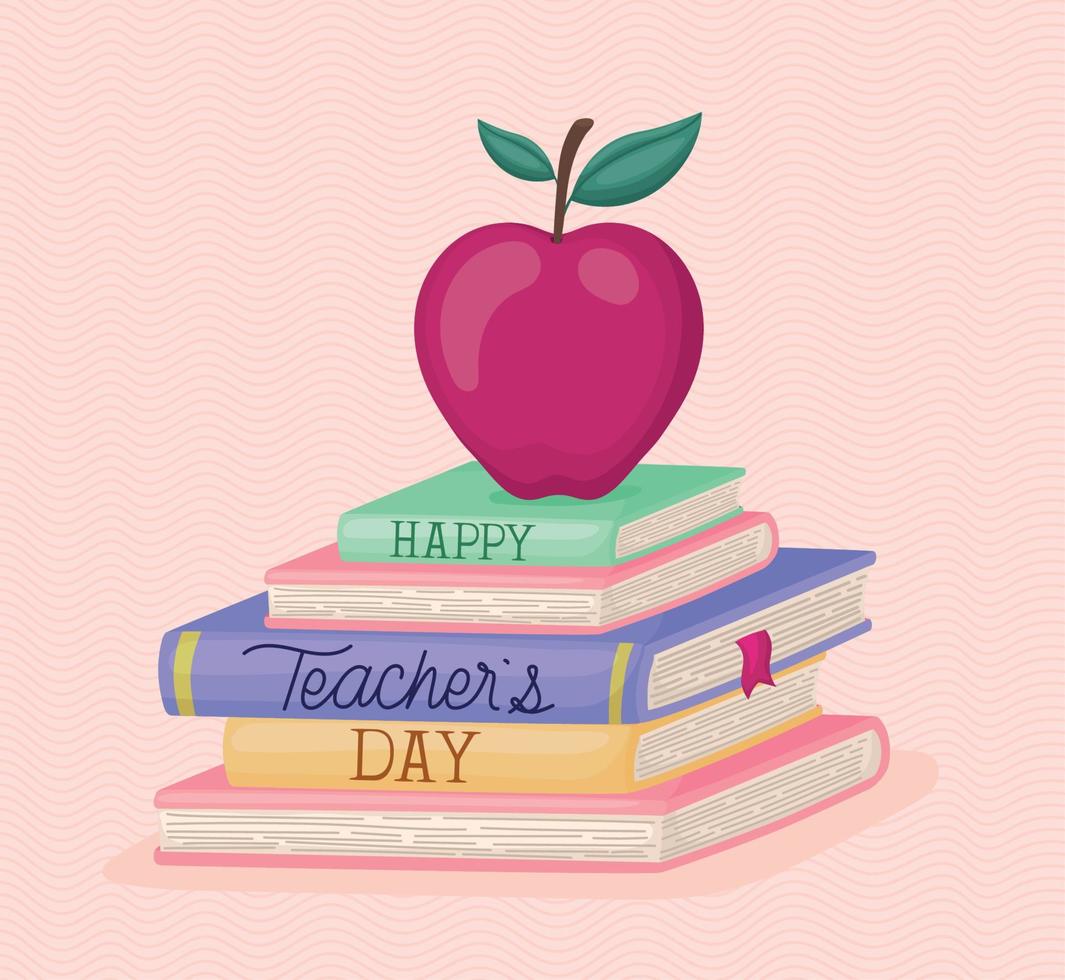 happy teachers day card vector