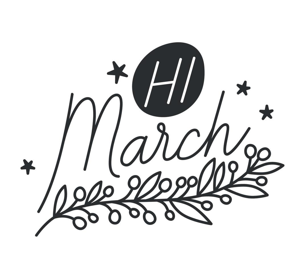 design of hi march vector