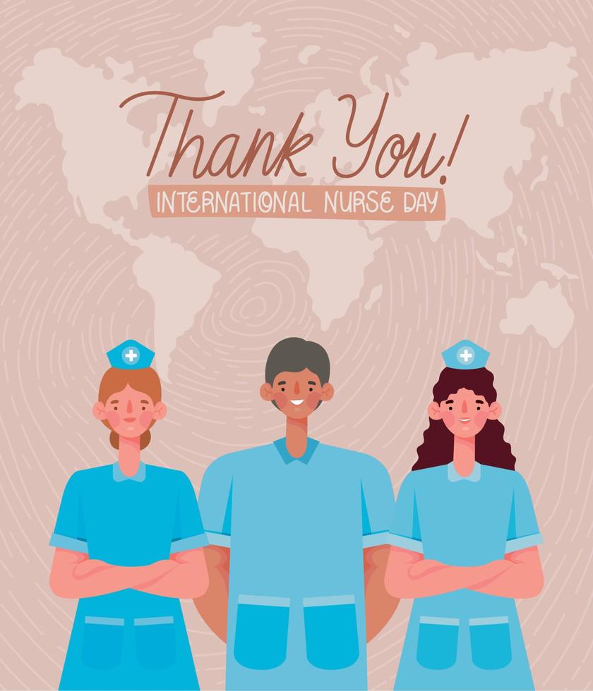 poster of thank you nurses vector