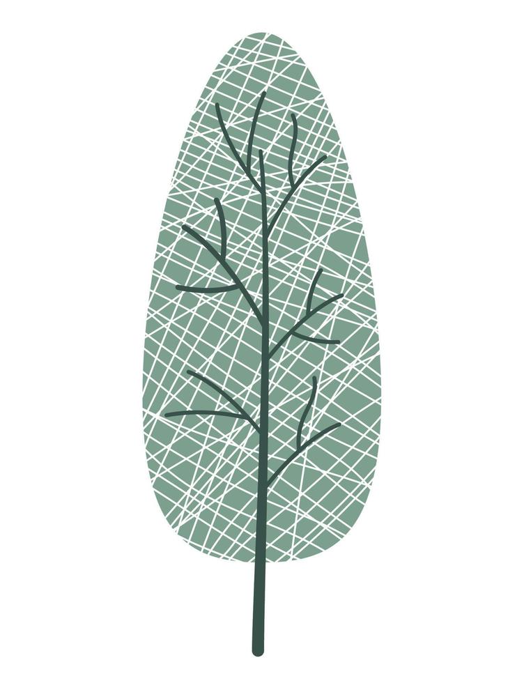 cute textured tree vector