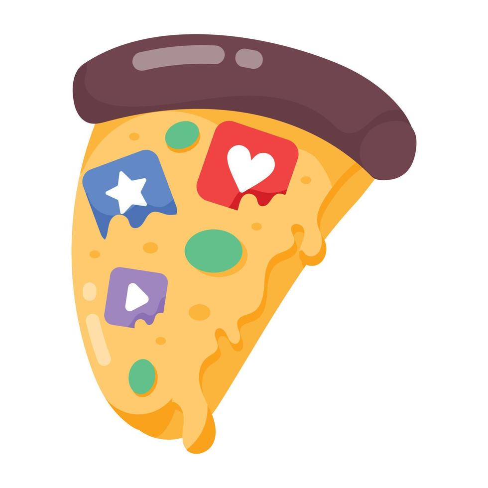 Trendy Pizza Advertising vector