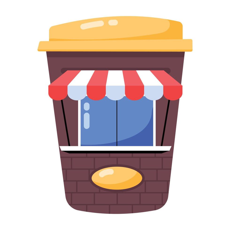 Trendy Coffee Shop vector