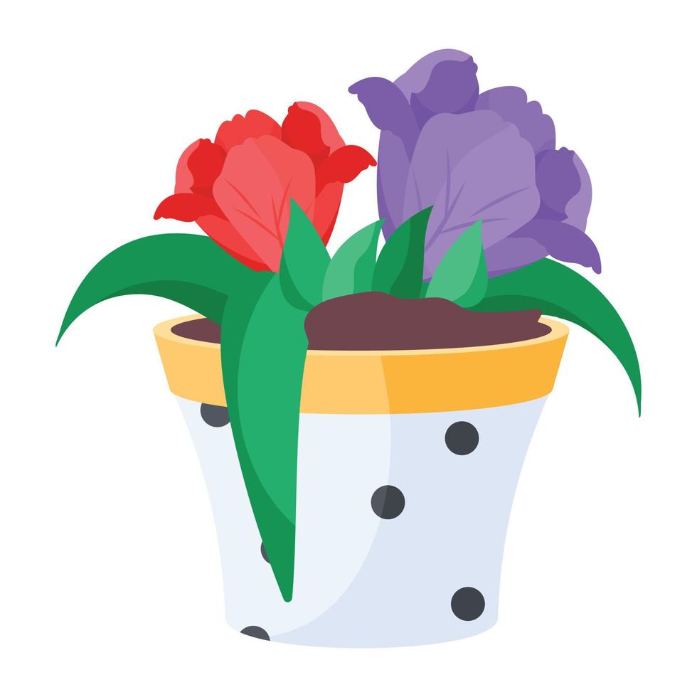 Trendy Tulip Plant vector