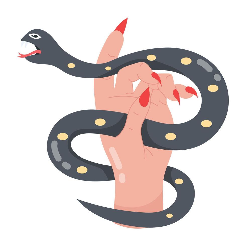 Trendy Snake Hand 21395183 Vector Art at Vecteezy