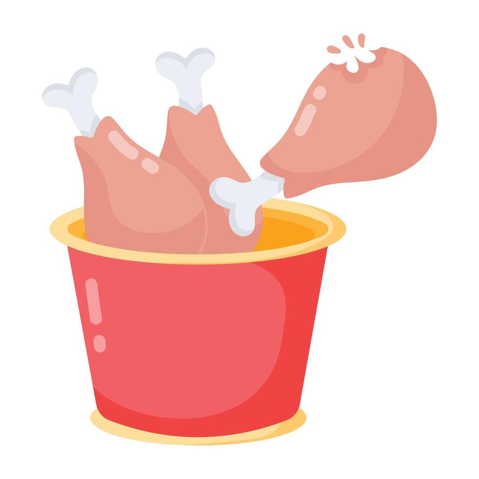 Trendy Chicken Drumsticks vector