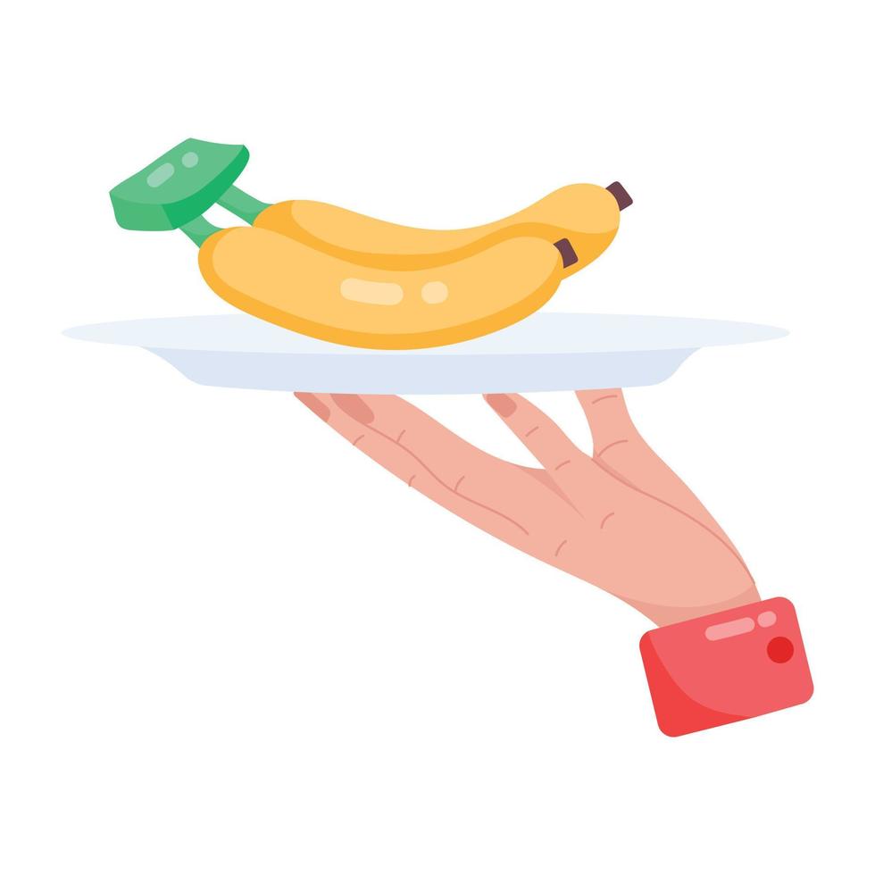 Trendy Banana Serving vector