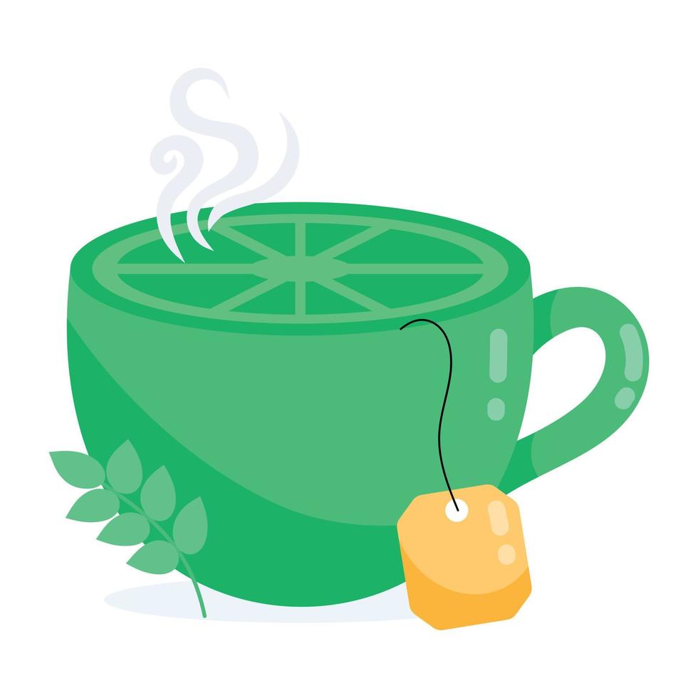 Trendy Lemon Tea vector
