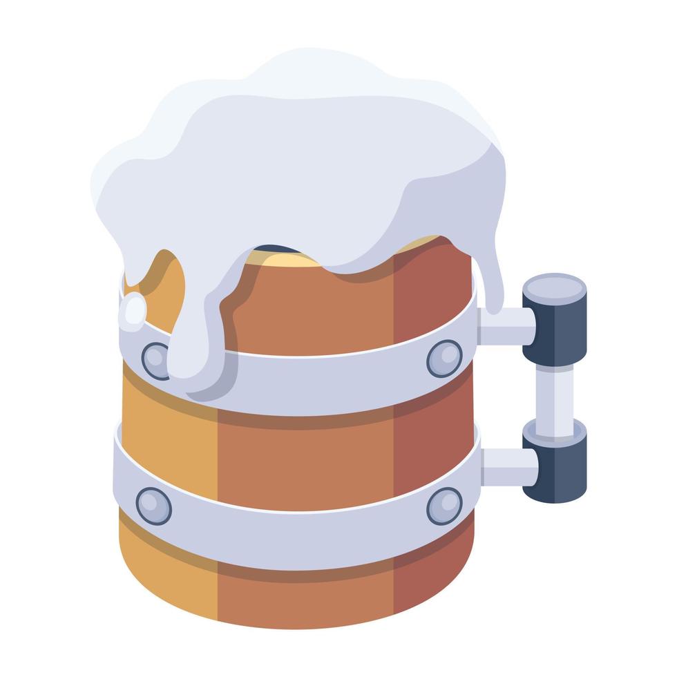 Trendy Tankard Mug vector