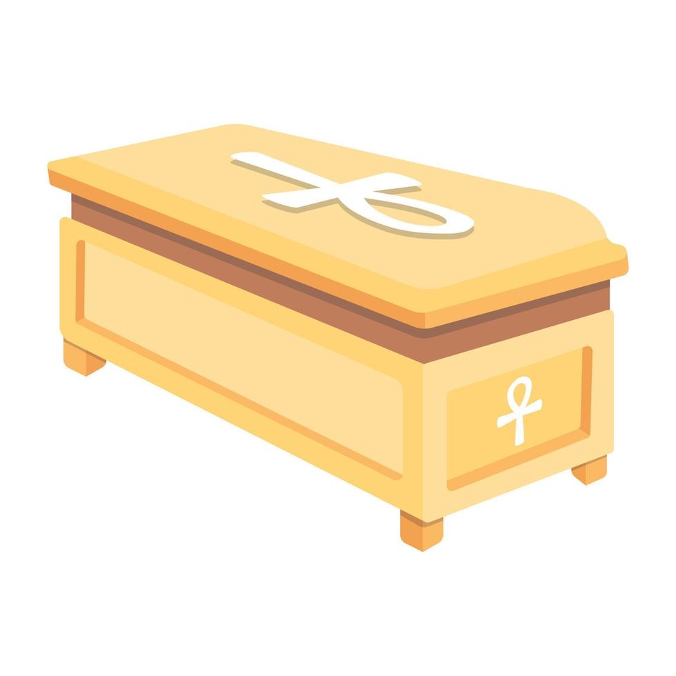 Trendy Funeral Coffin vector