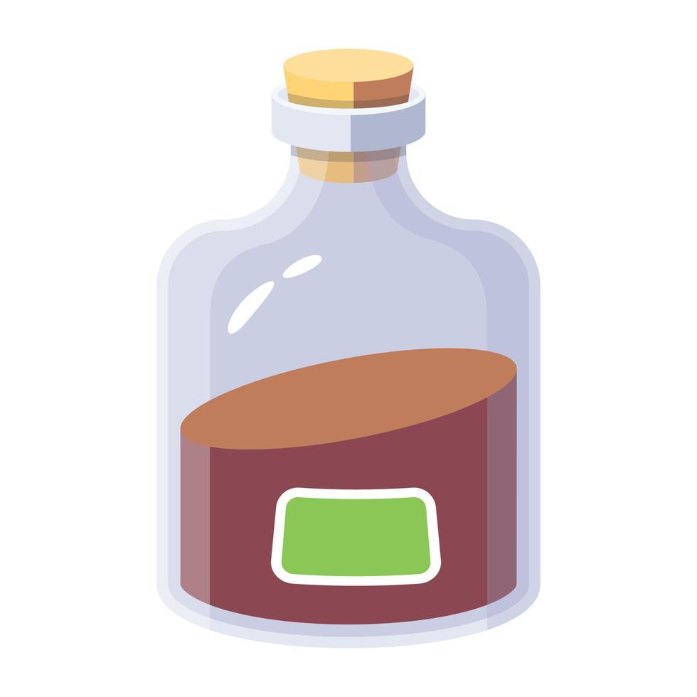 Trendy Cork Bottle vector