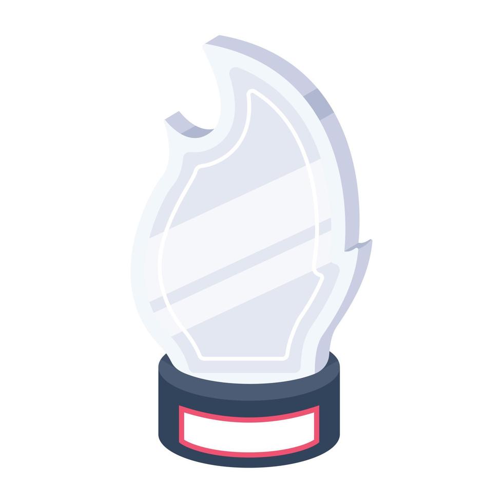 Trendy Glass Trophy vector