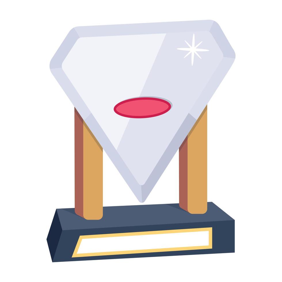 Trendy Diamond Award vector