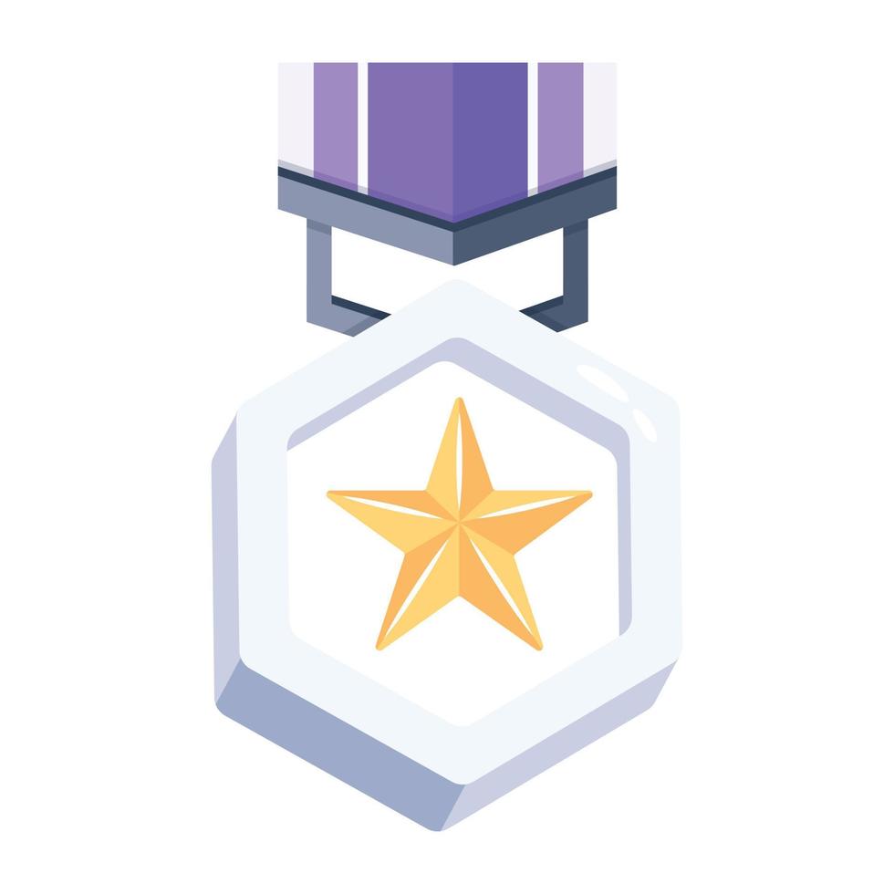 Trendy Star Medal vector