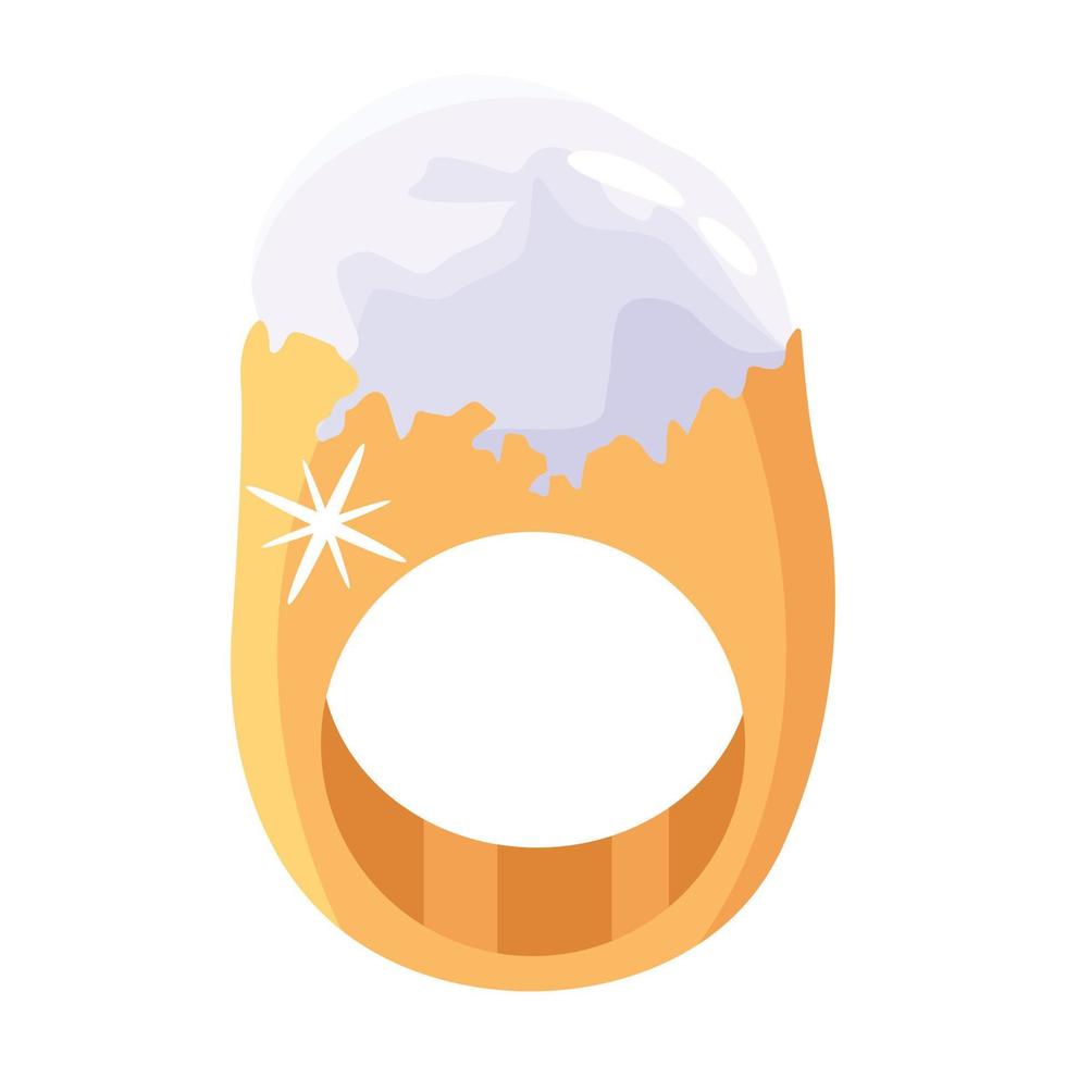 Trendy Rough Ring vector