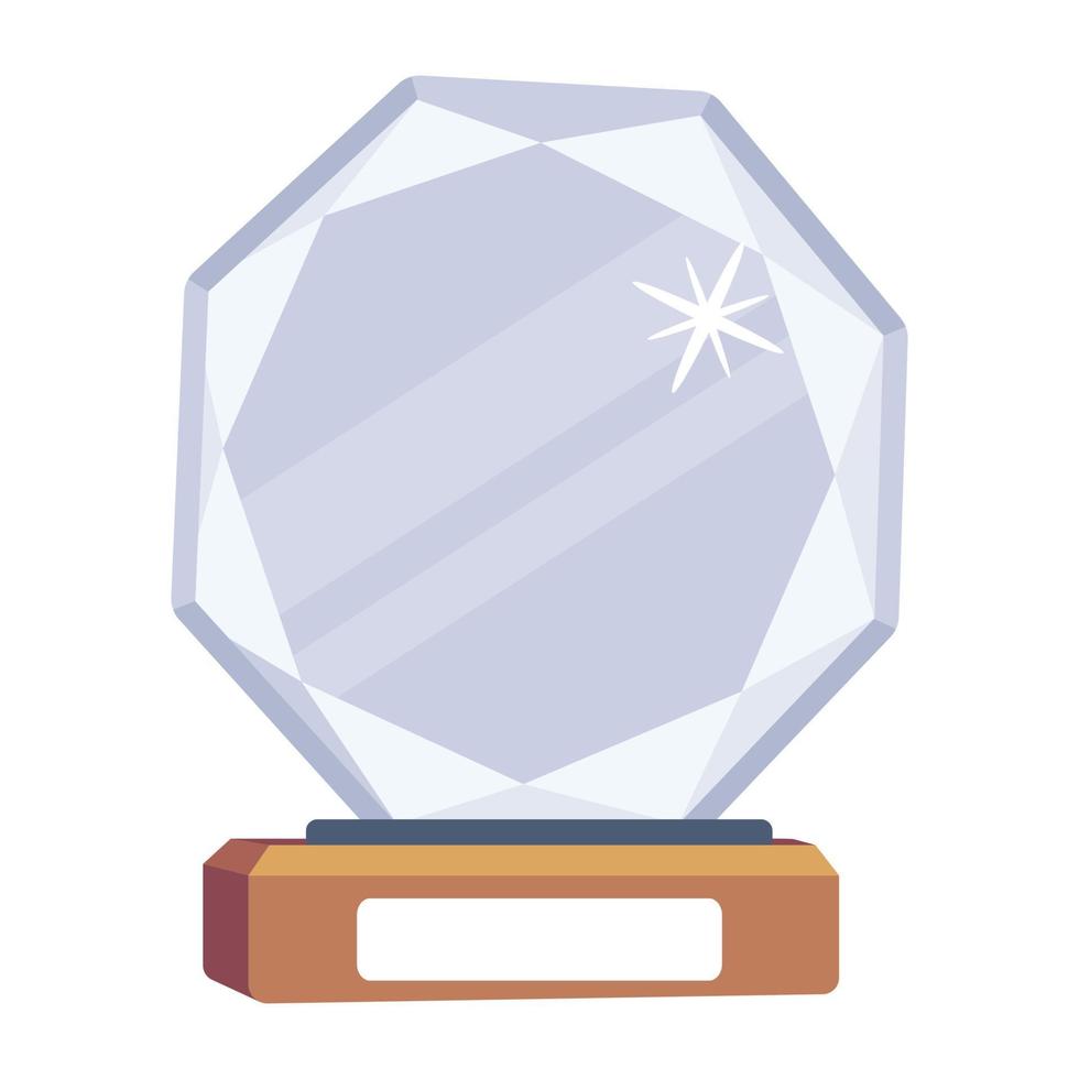 Trendy Wooden Trophy vector