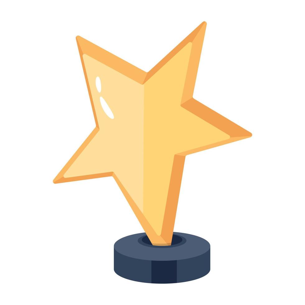 Trendy Star Trophy vector