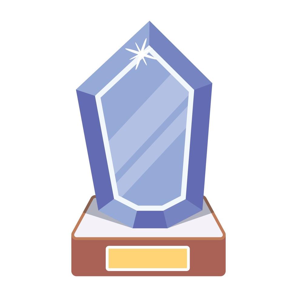 Trendy Crystal Award vector