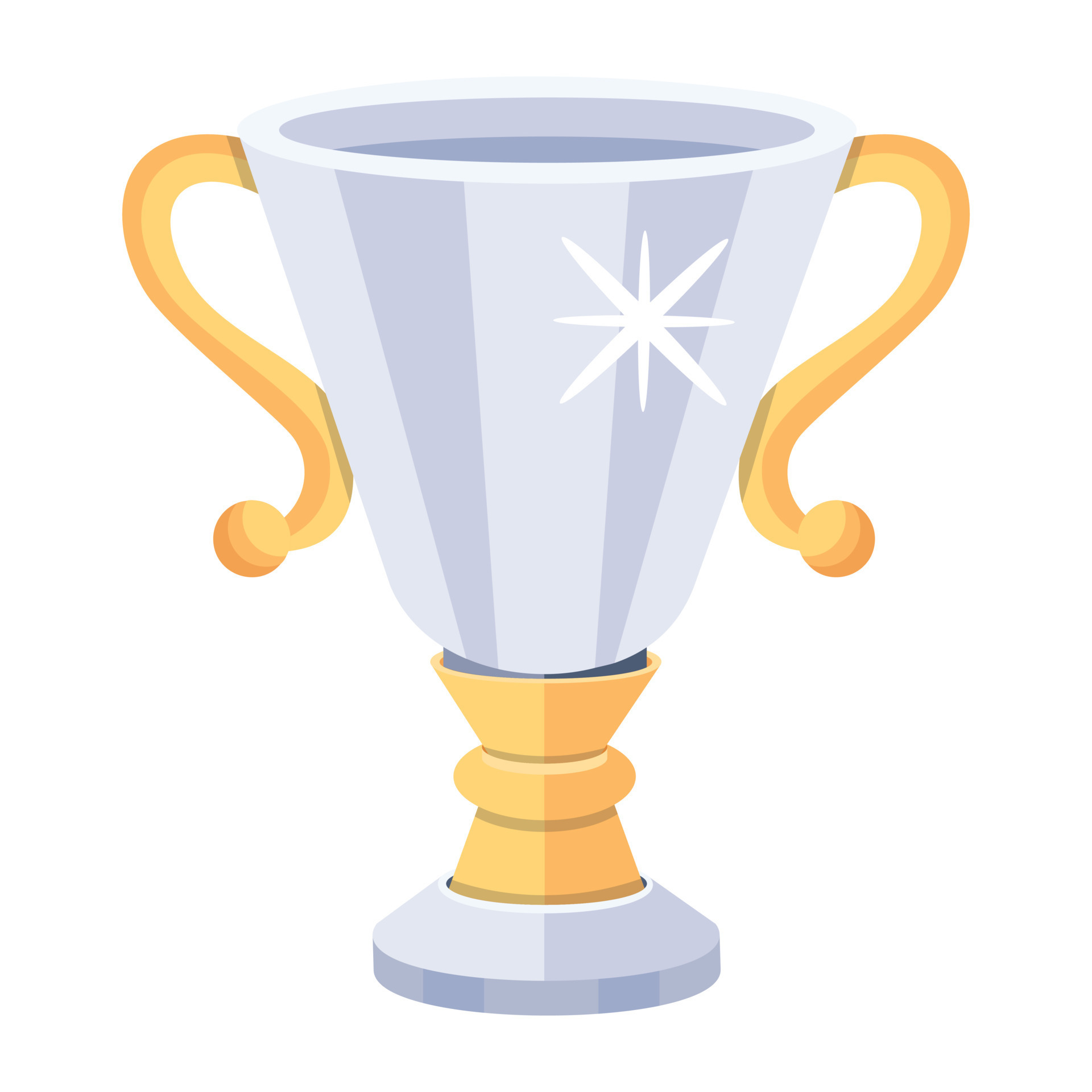 Trendy Silver Cup 21395670 Vector Art at Vecteezy