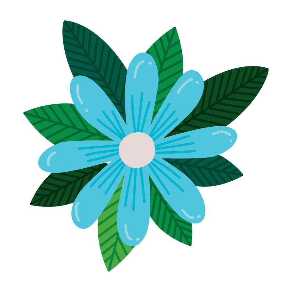cute blue flower vector