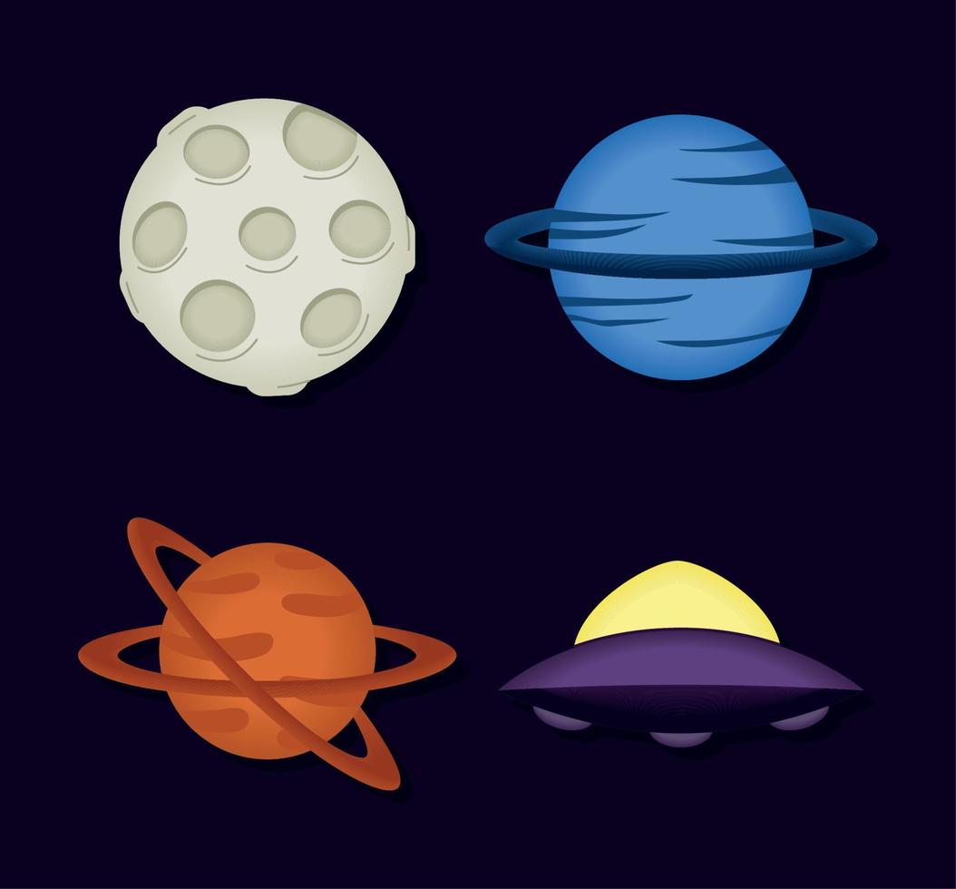 universe items set vector