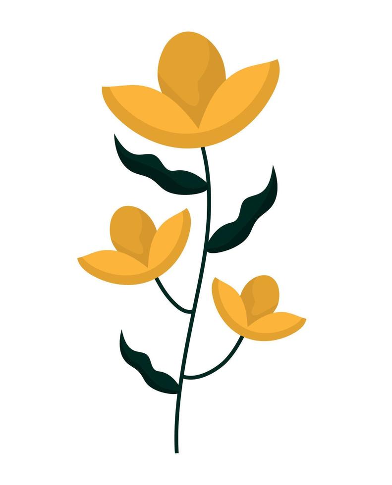 amarillo flores diseño vector