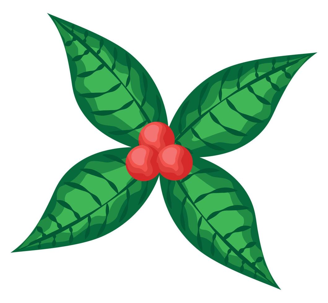 cute mistletoe illustration vector