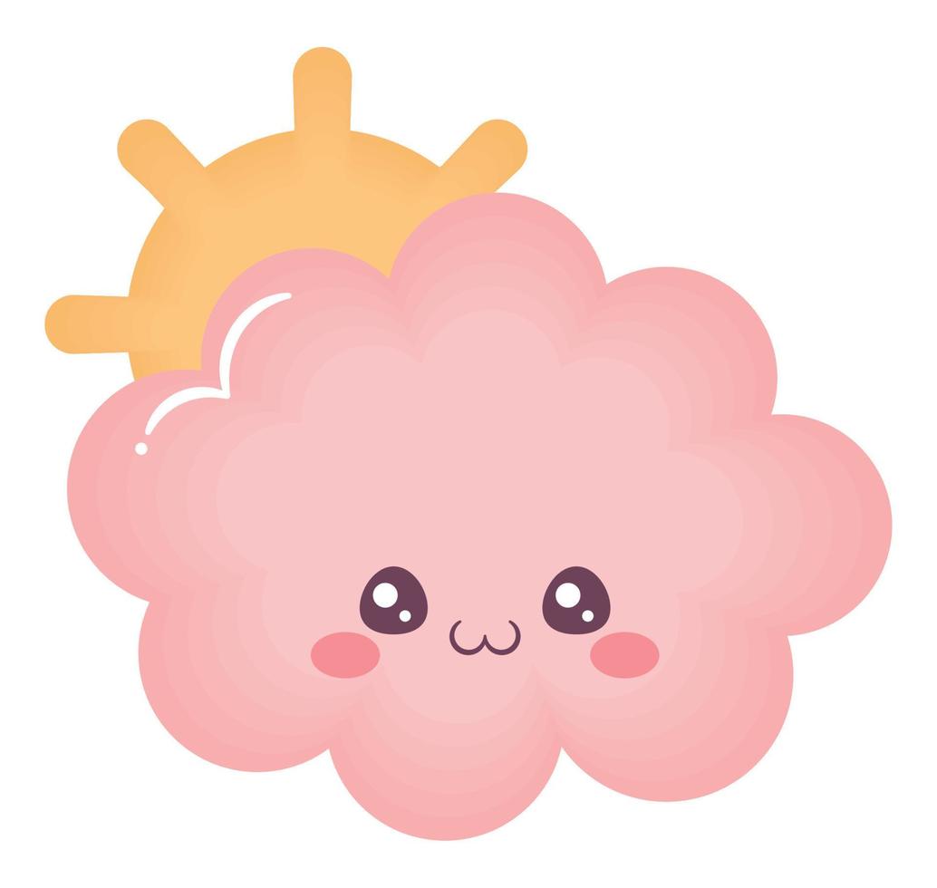 pink baby cloud vector