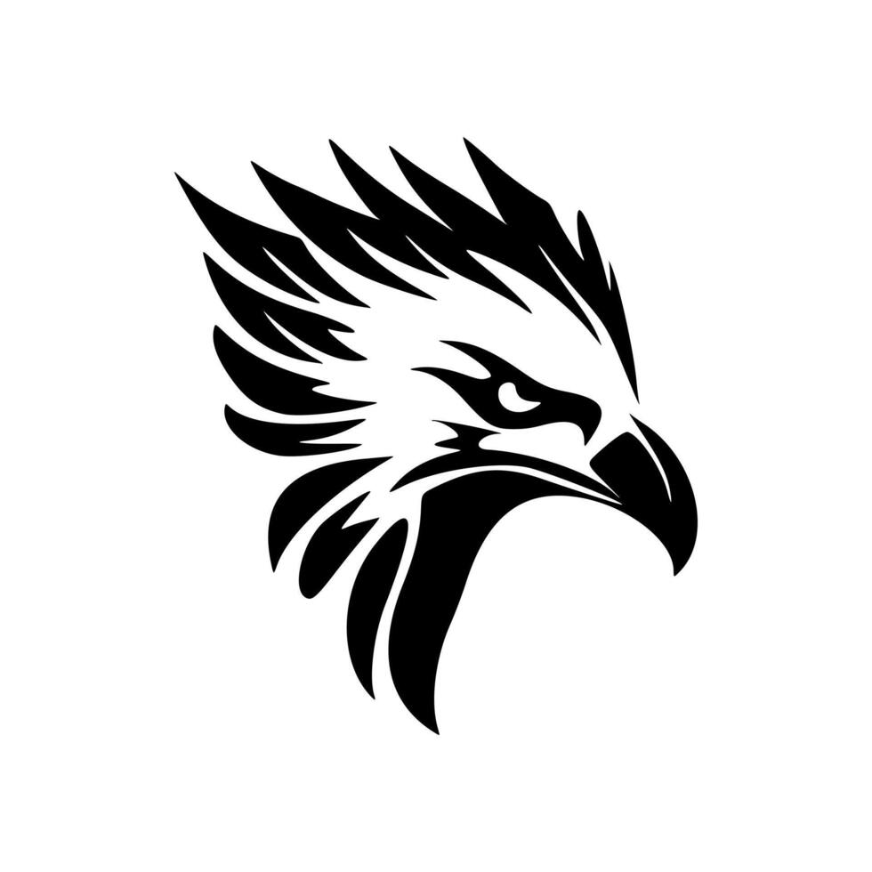 A logo in vector format with an eagle in black and white.