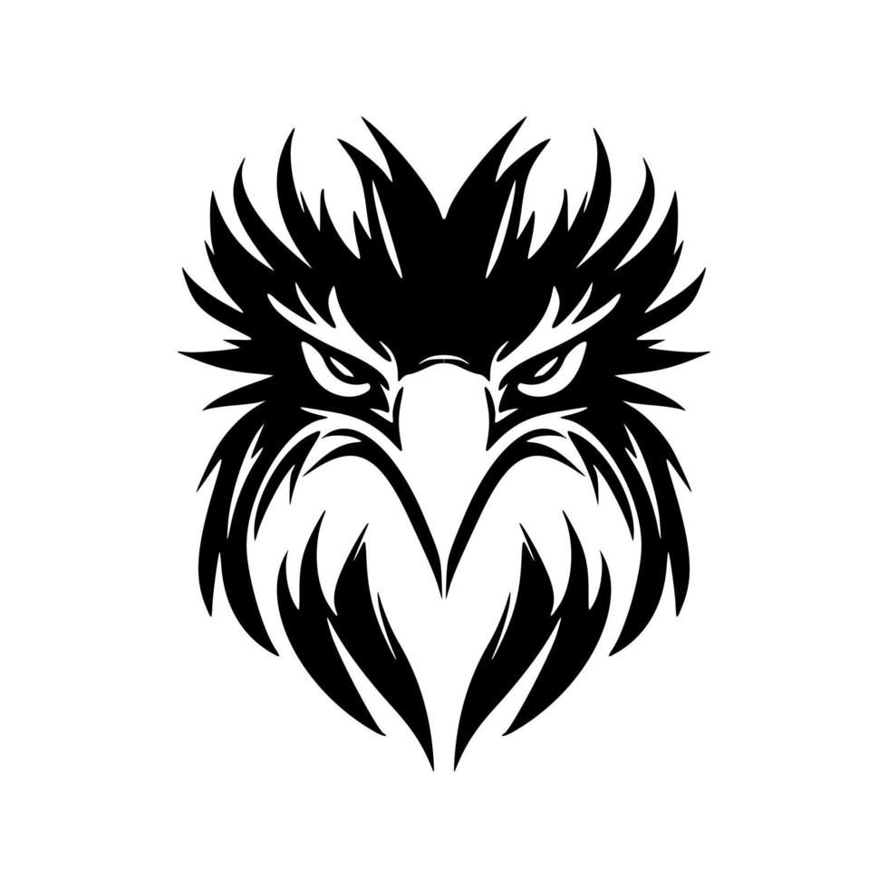 vector logo con un águila en negro y blanco.